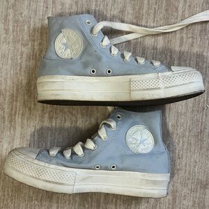 Converse High-Tops in Soft Blue